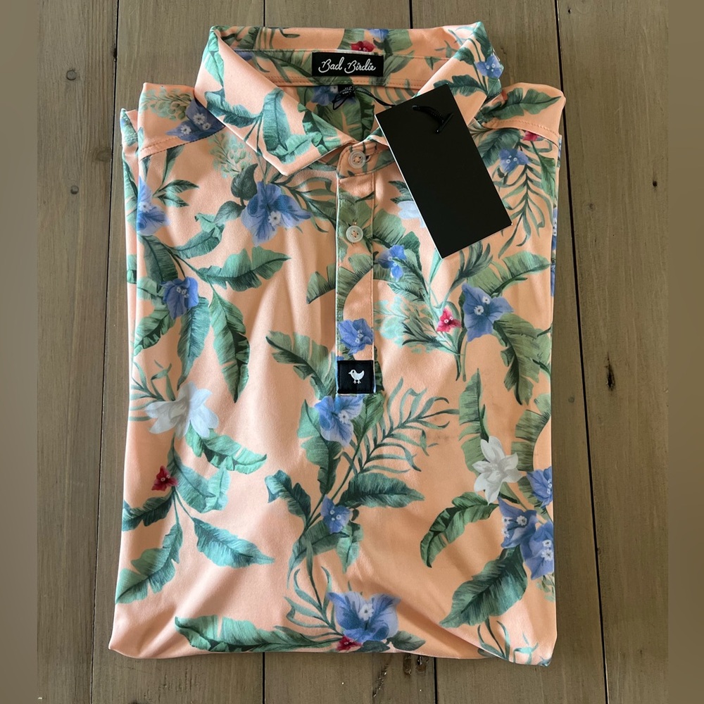 NWT Bad Birdie Polo Large